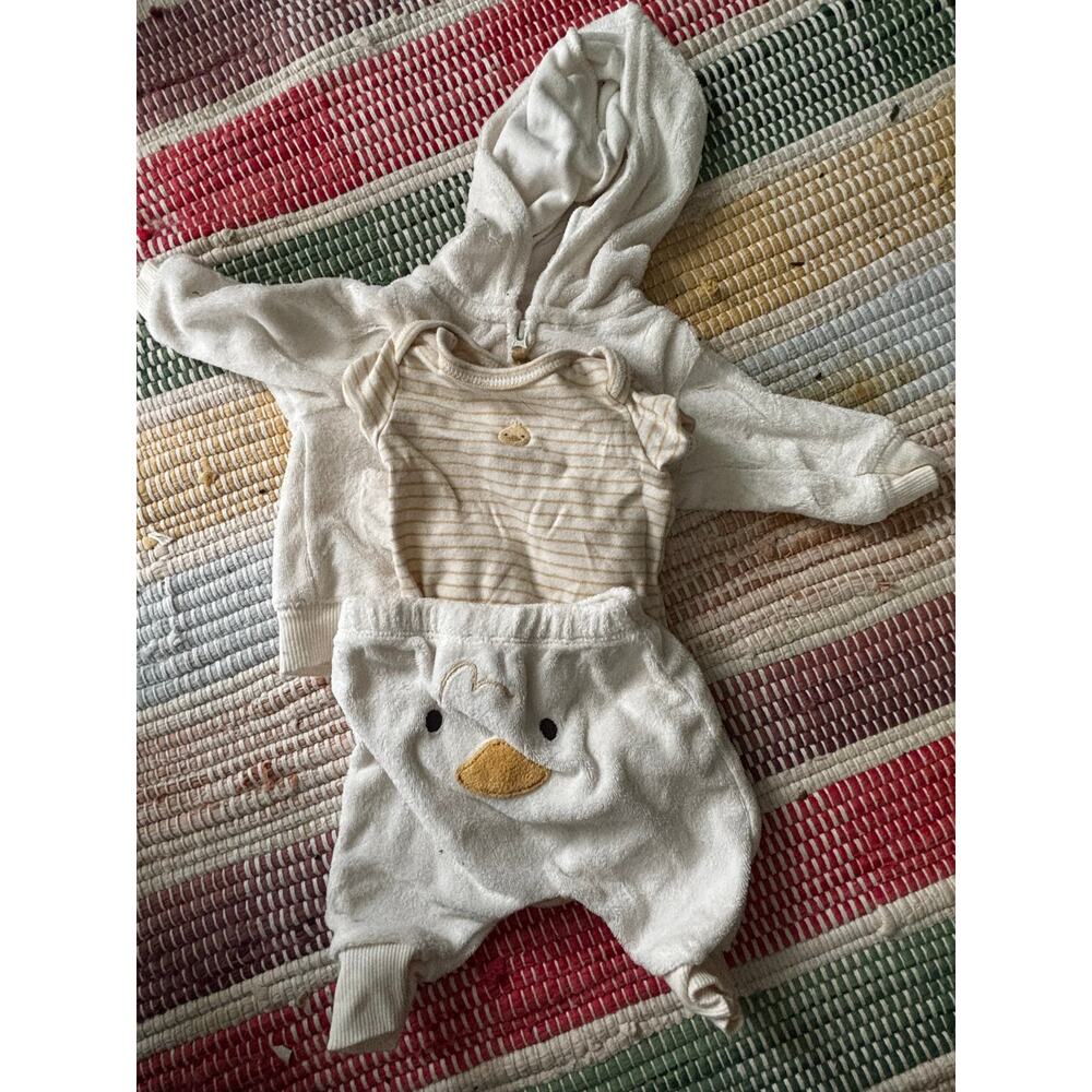 NEWBORN DUCK OUTFIT with jacket one piece and pants